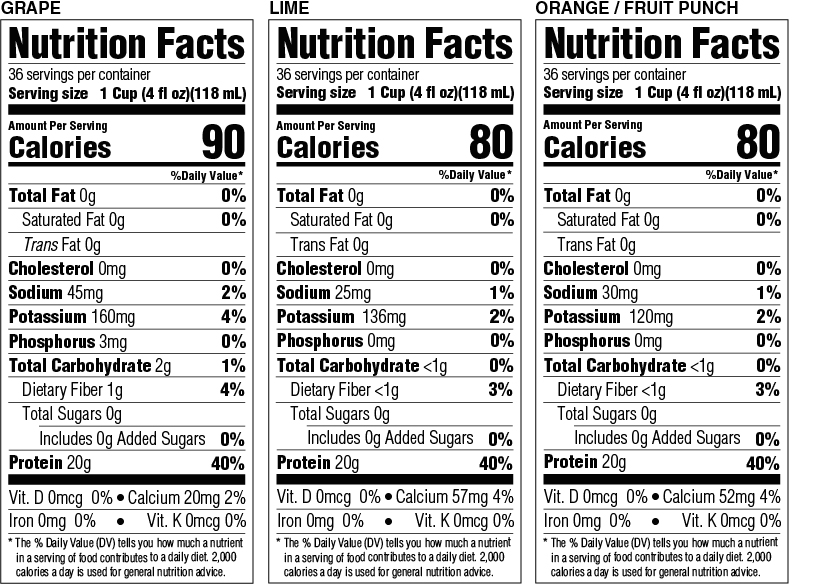 Gelatein 20 Nutritional Information