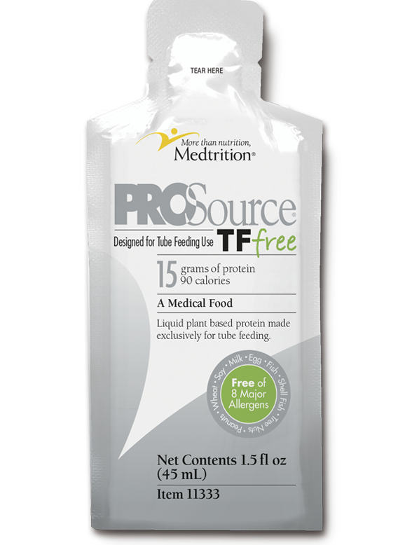 ProSource TF free is a liquid plant based protein made exclusively for tube feeding.